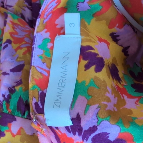 Zimmermann Violet Cut Out Tiered Cotton Midi Dress - Picture 6 of 6